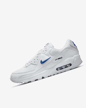 Nike Air Max 90 Blancos Negros Azul Rey | MX 4983
